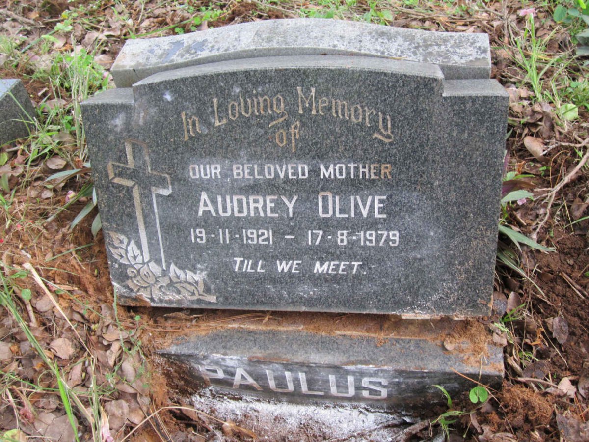 PAULUS Audrey Olive 1921-1979
