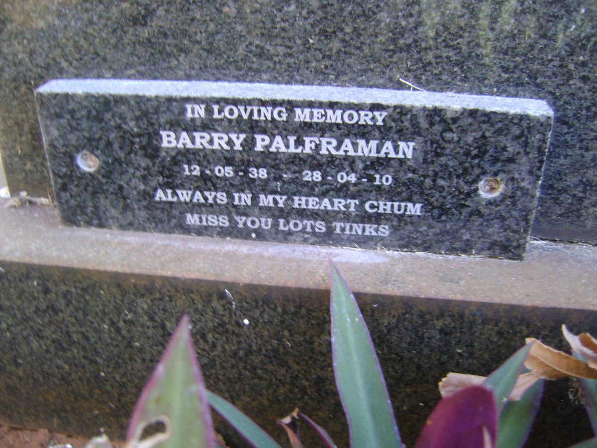 PALFRAMAN Barry 1938-2010