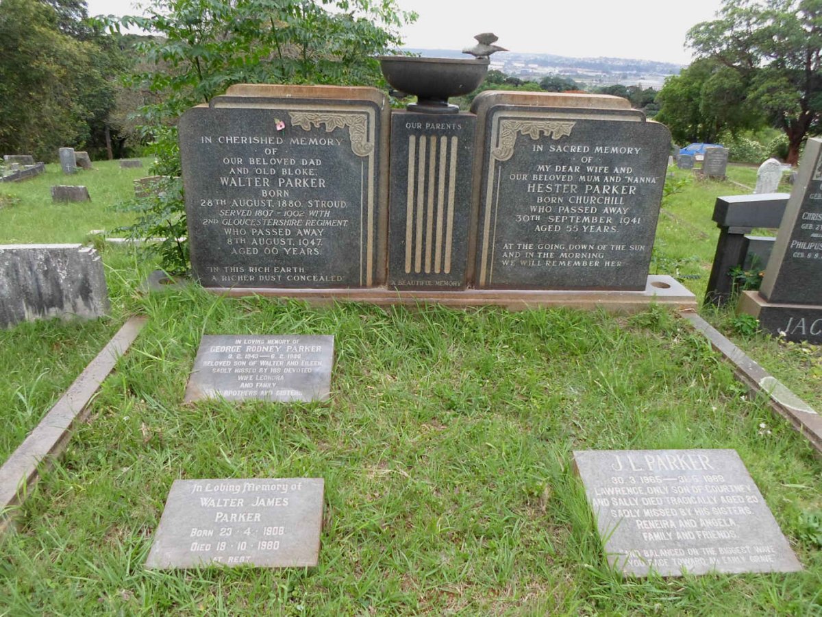 PARKER Walter  1880-1947 &amp; Hester CHURCHILL -1941 :: PARKER Walter James 1908-1980 :: PARKER George Rodney 1943-1986