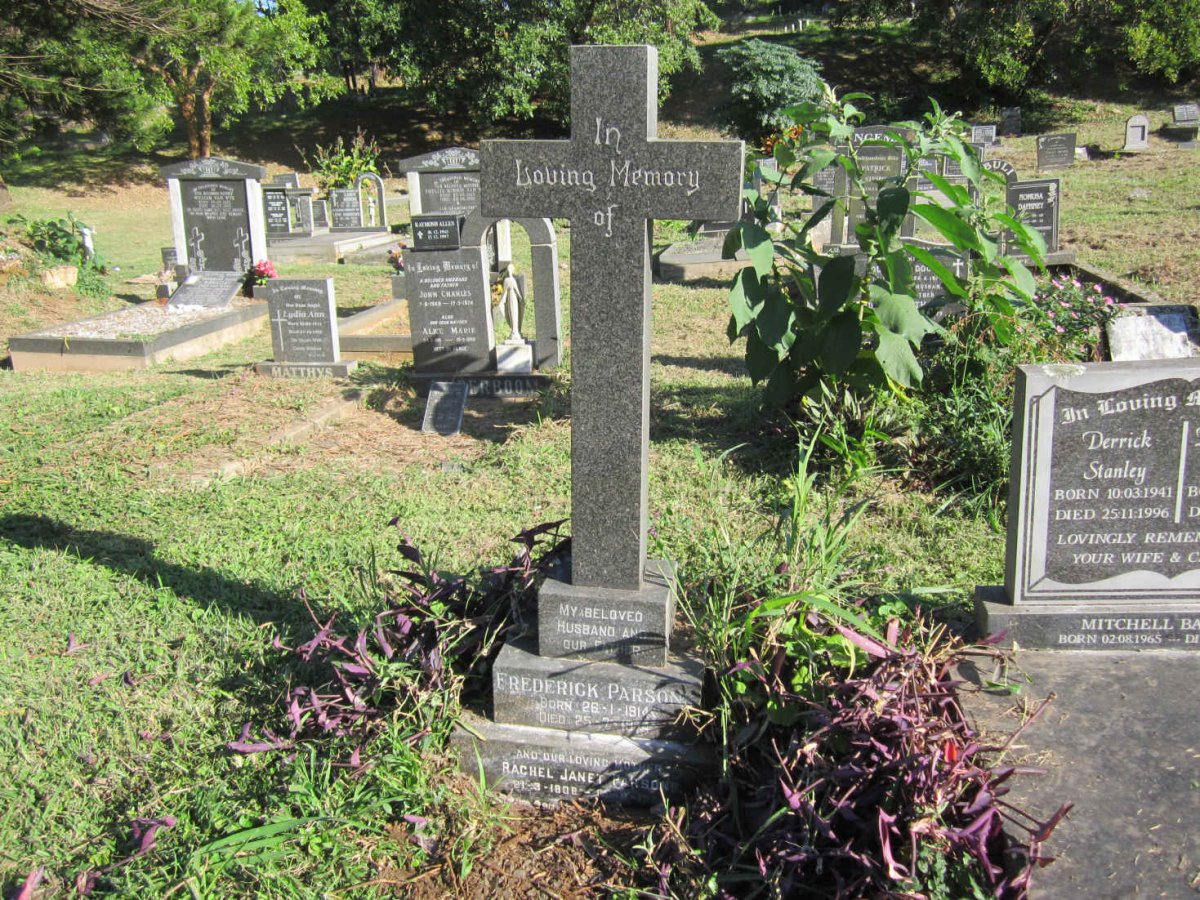 PARSONS Frederick 1914-1974 &amp; Rachel Janet 1908-1985