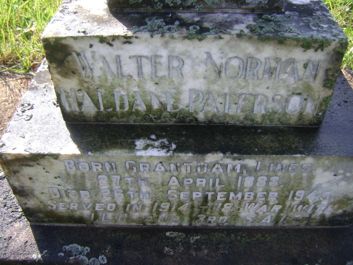 PATERSON Walter Norman Haldane 1888-1945