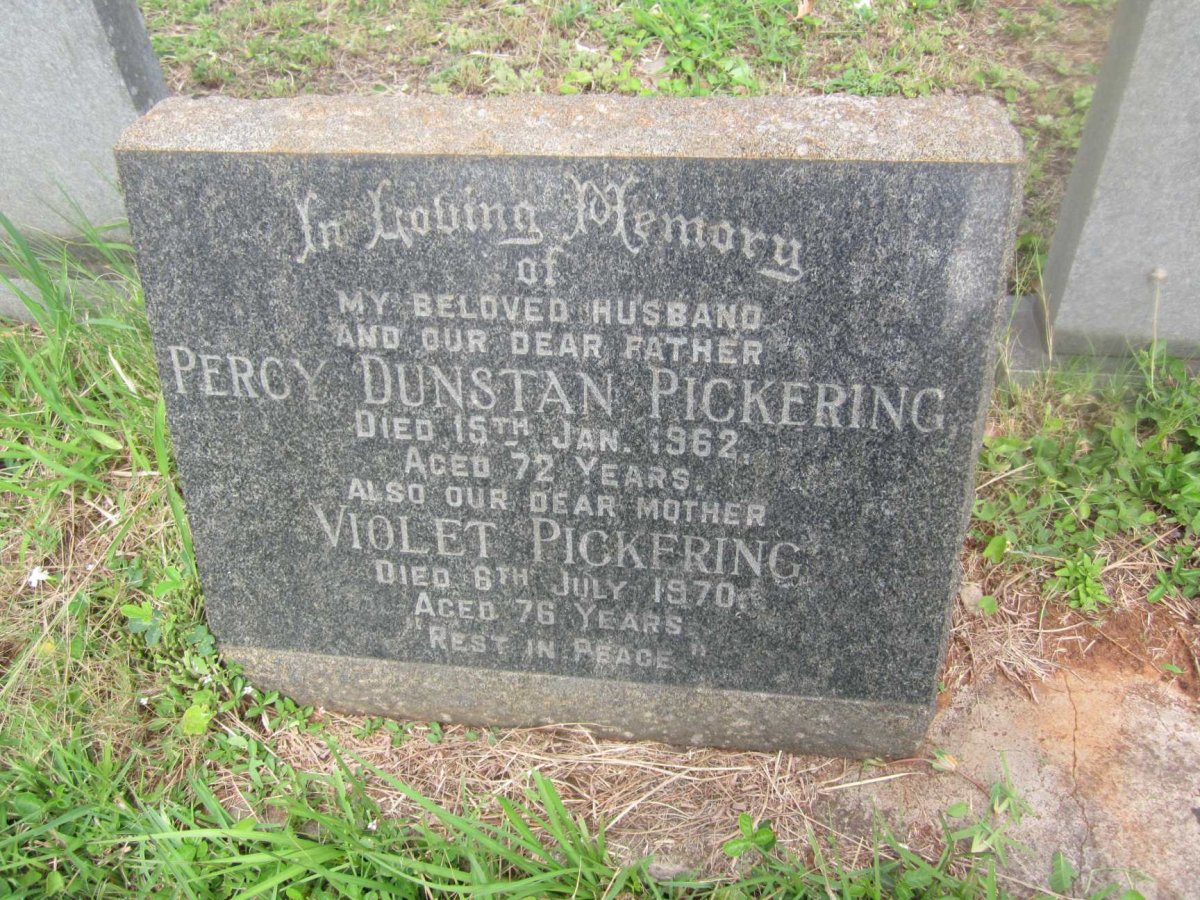 PICKERING Percy Dunstan -1962 &amp; Violet -1970