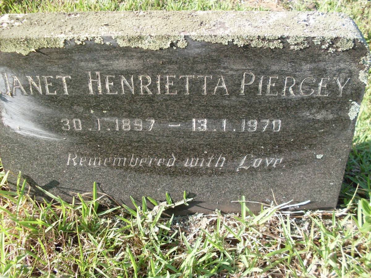 PIERCEY Janet Henrietta 1897-1970