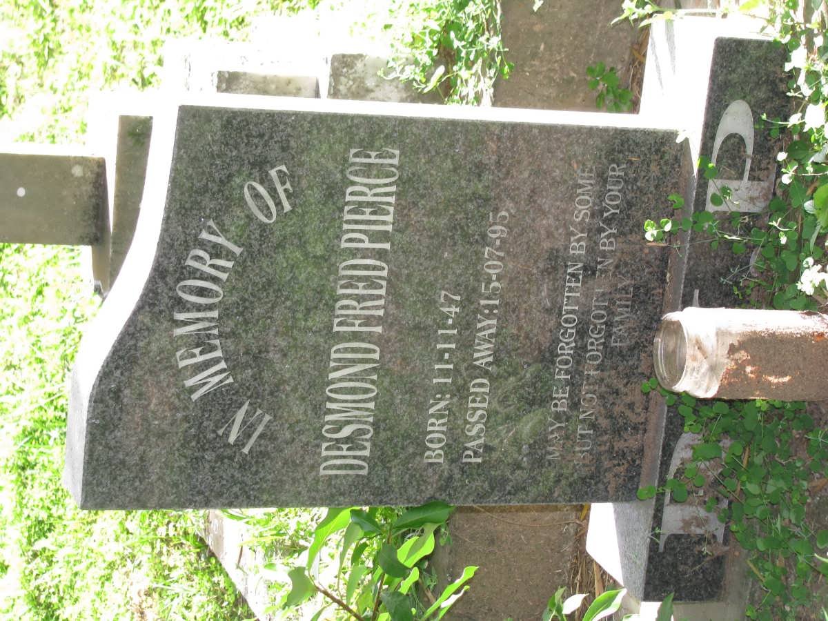 PIERCE Desmond Fred 1947-1995