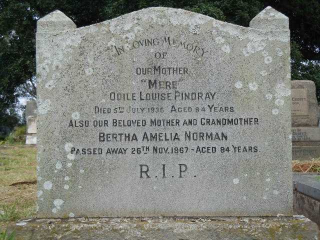 PINDRAY Odile Louise -1936 :: NORMAN Bertha Amelia -1967