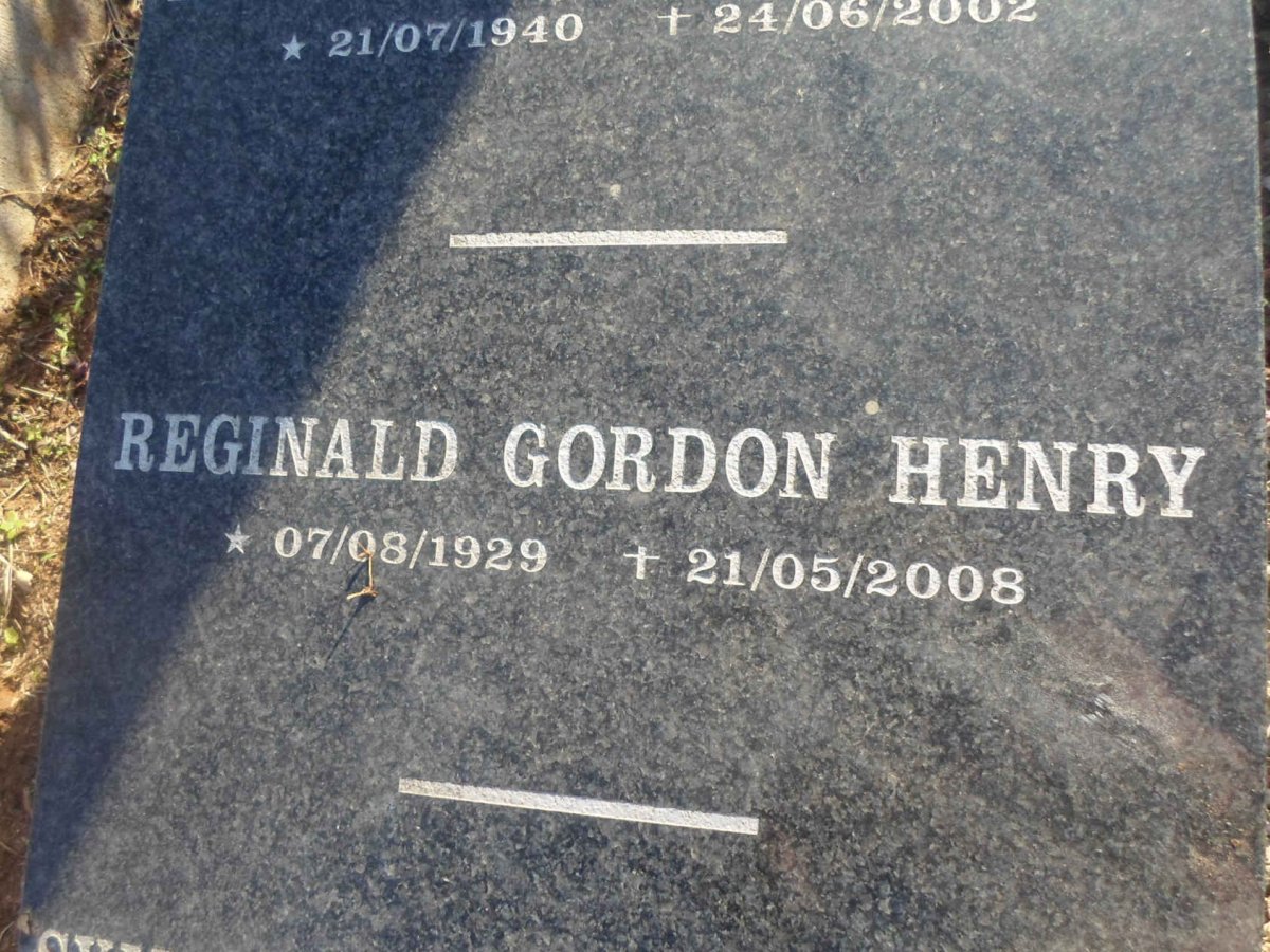 HENRY Reginald Gordon 1929-2008