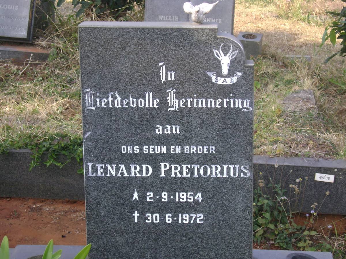 PRETORIUS Lenard 1954-1972