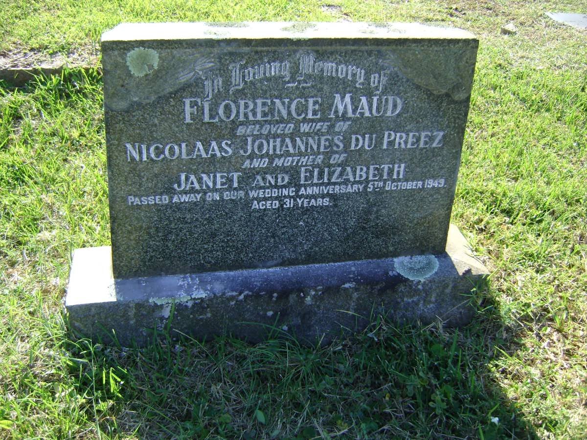 PREEZ Florence Maud, du -1949