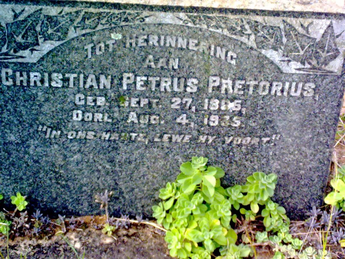 PRETORIUS Christian Petrus 1865-1935