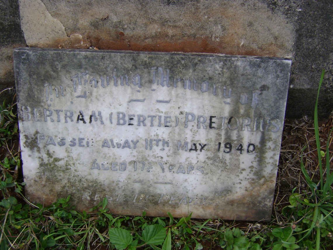 PRETORIUS Bertram -1940