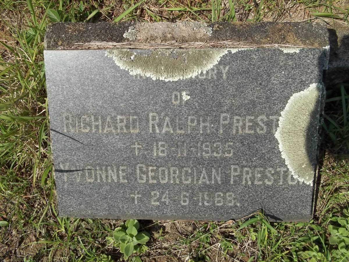 PRESTON Richard Ralph -1935 &amp; Yvonne Georgian -1968