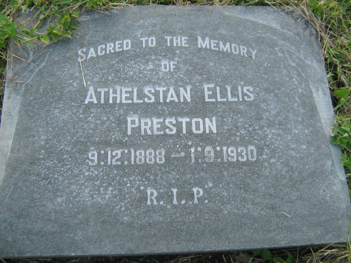 PRESTON Athelstan Ellis 1888-1930