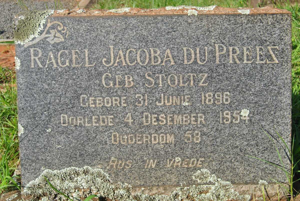 PREEZ Ragel Jacoba, du nee STOLTZ 1896-1954