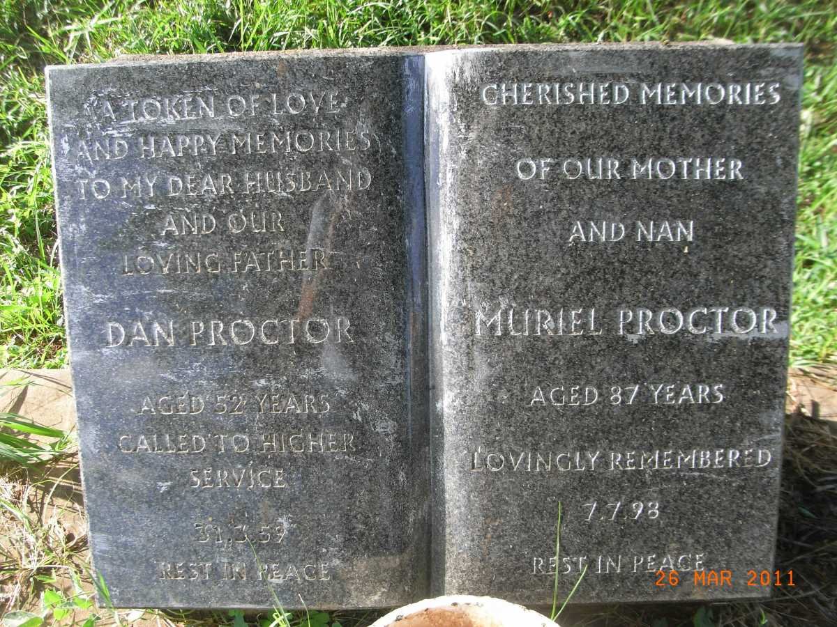 PROCTOR Dan -1959 &amp; Muriel -1998