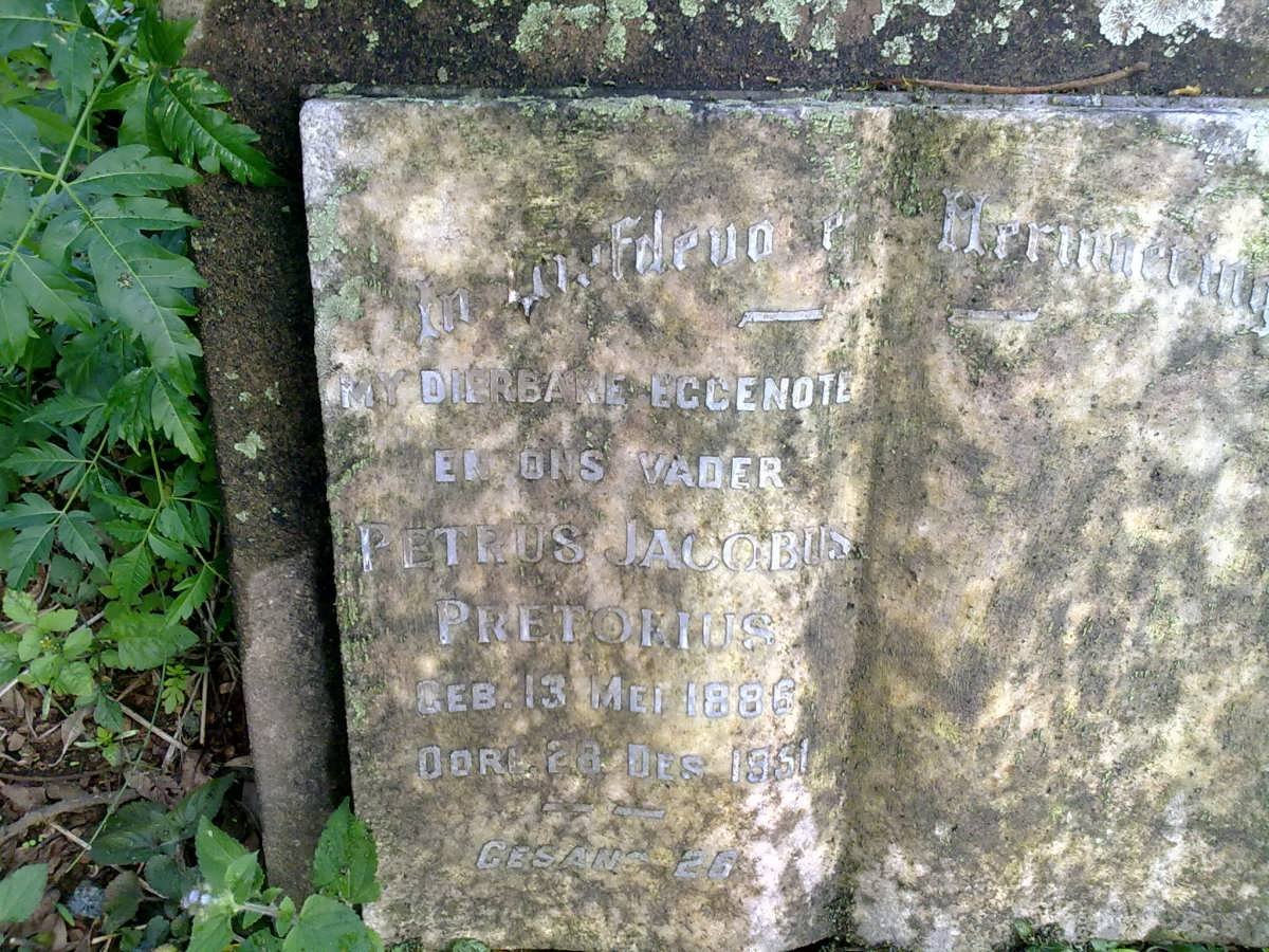PRETORIUS Petrus Jacobus 1886-1951