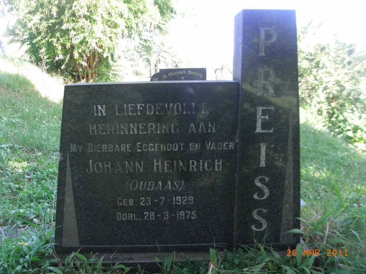 PREISS Johann Heinrich 1929-1975