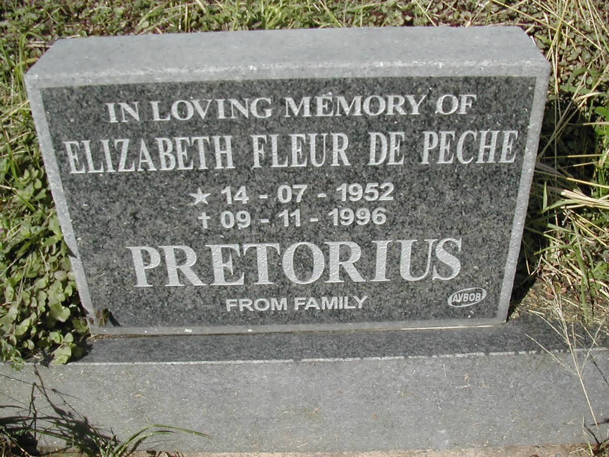 PRETORIUS Elizabeth Fleur De Peche 1952-1996