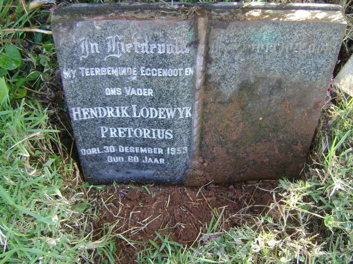 PRETORIUS Hendrik Lodewyk -1953