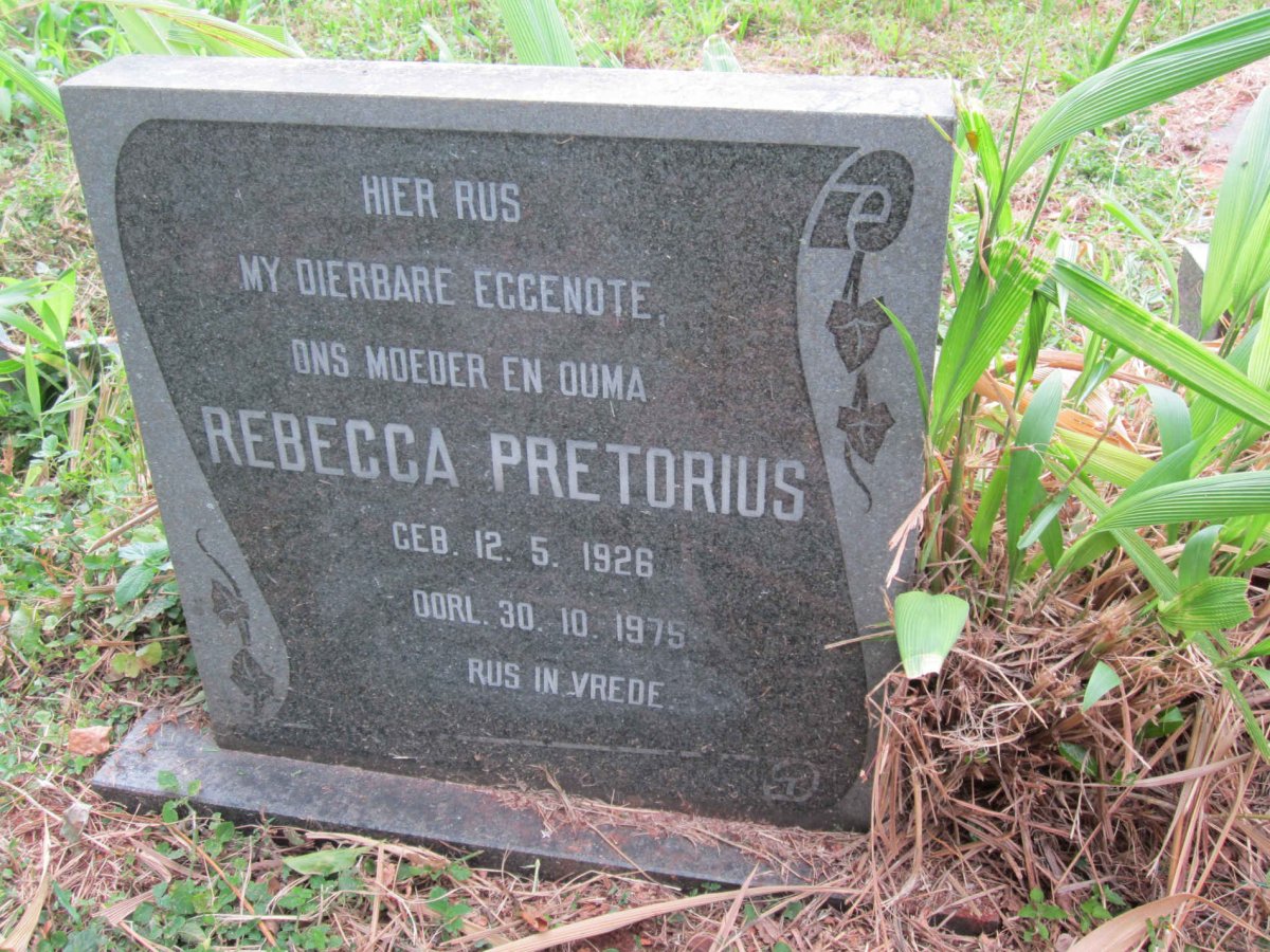 PRETORIUS Rebecca 1926-1975