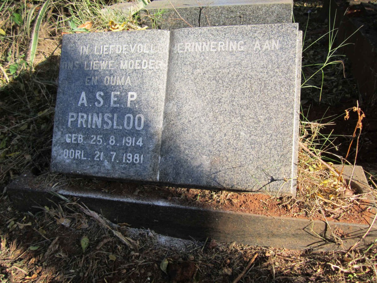 PRINSLOO Anna Susanna Elsie Petronella 1914-1981