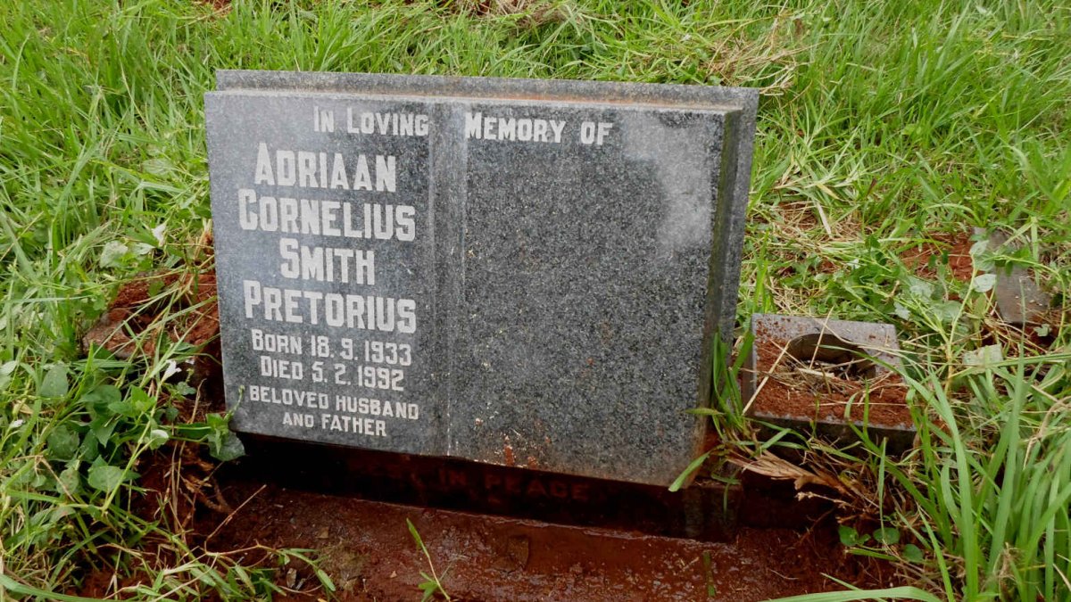 PRETORIUS Adriaan Cornelius Smith 1933-1992
