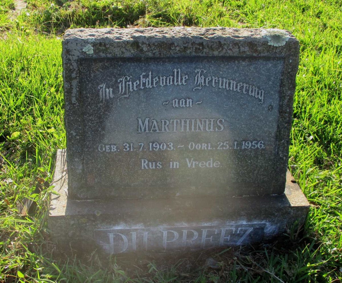 PREEZ Marthinus, du 1903-1956