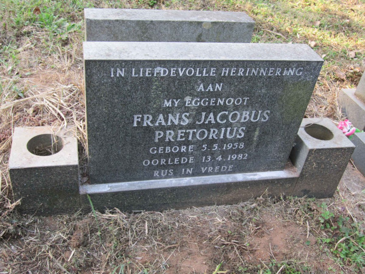 PRETORIUS Frans Jacobus 1958-1982