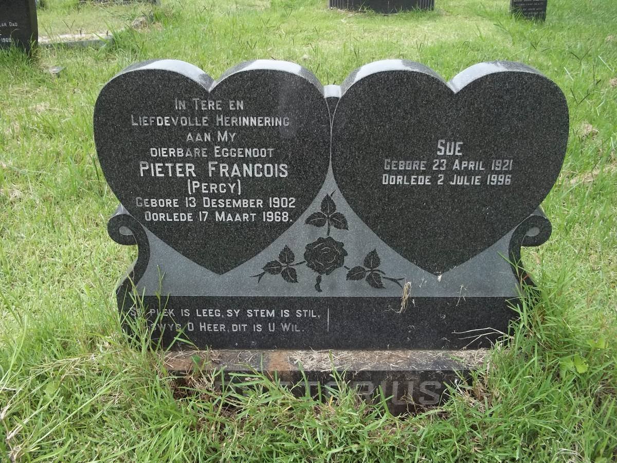 PRETORIUS Pieter Francois 1902-1968 &amp; Sue 1921-1996