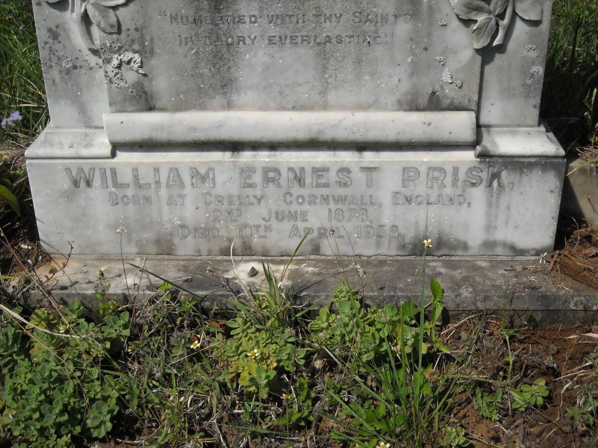 PRISK William Ernest 1878-1958 &amp; Harriet Jane 1877-1934