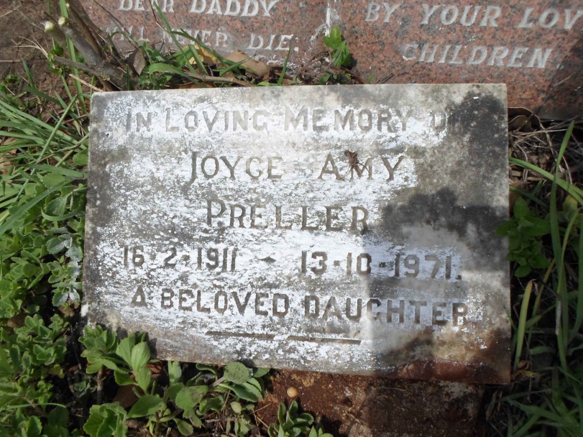 PRELLER Joyce Amy 1911-1971