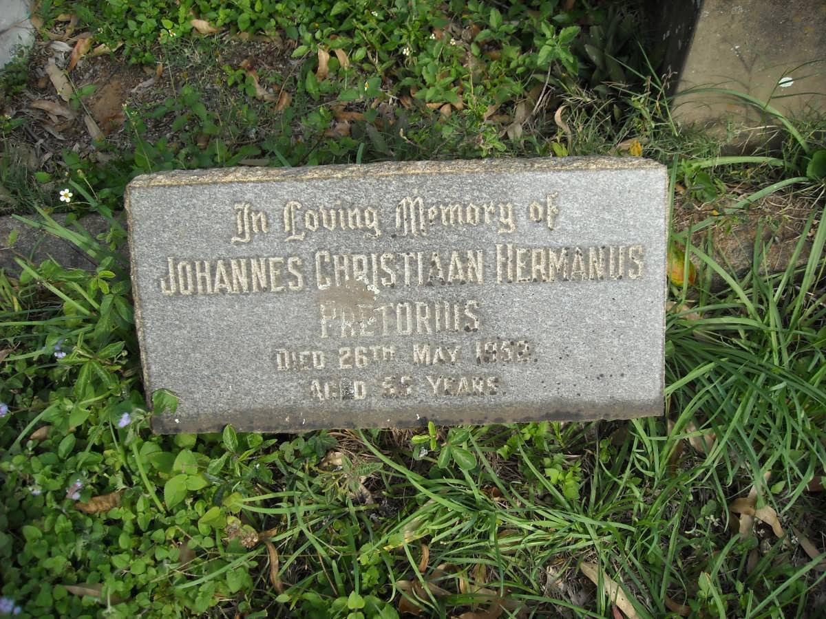 PRETORIUS Johannes Christiaan Hermanus -1952