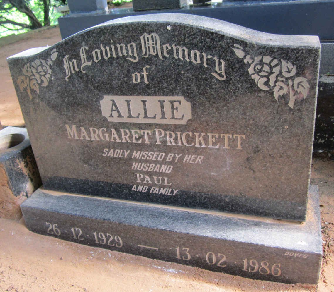 PRICKETT Margaret 1929-1986