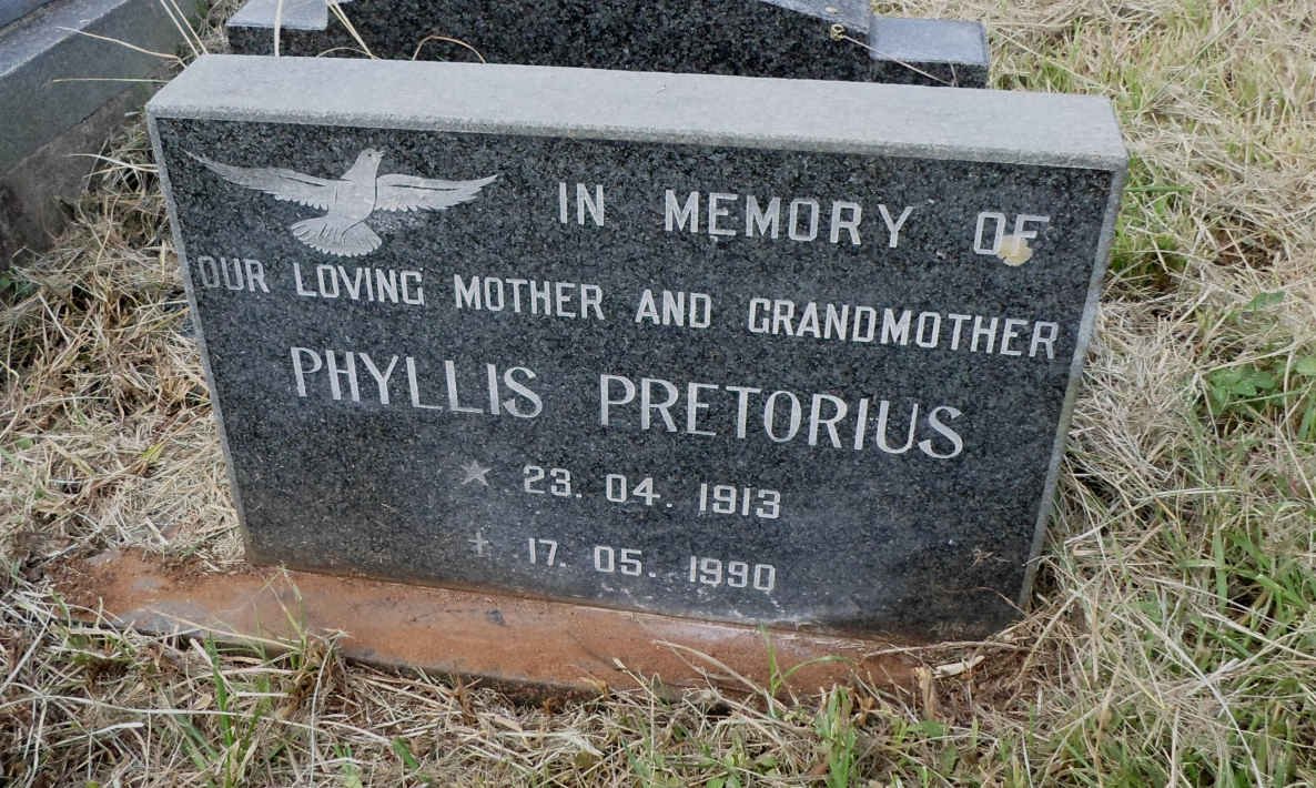 PRETORIUS Phyllis 1913-1990