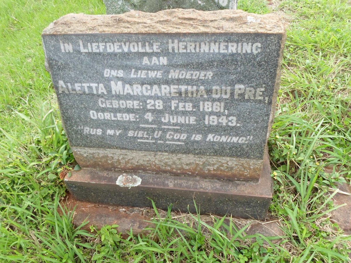 PRE Aletta Margaretha, du 1861-1943