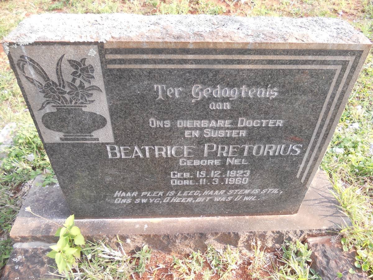 PRETORIUS Beatrice nee NEL 1923-1960