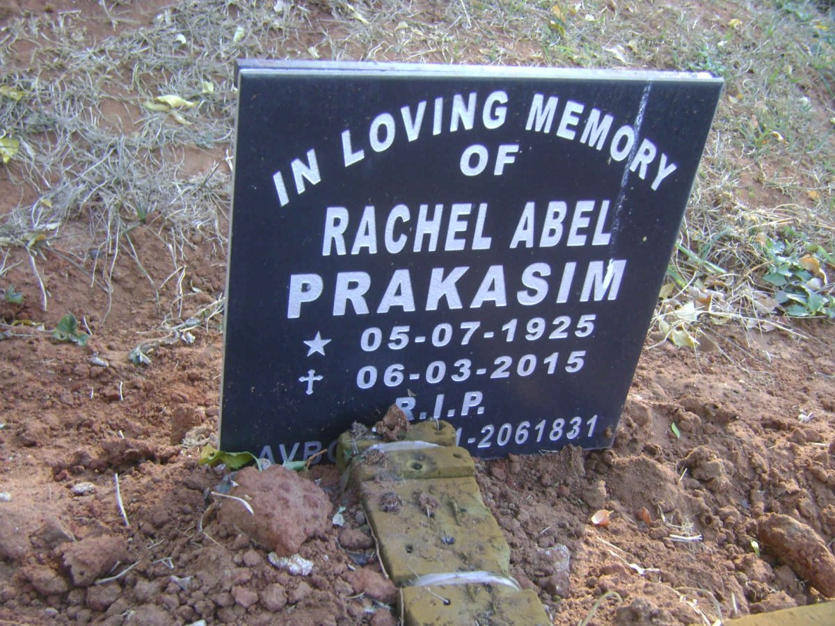 PRAKASIM Rachel Abel 1925-2015