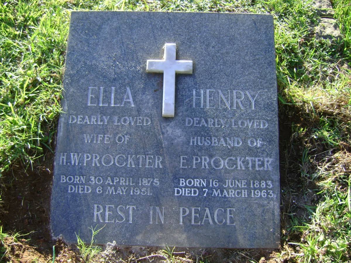 PROCKTER Henry 1883-1963 &amp; Ella 1875-1951