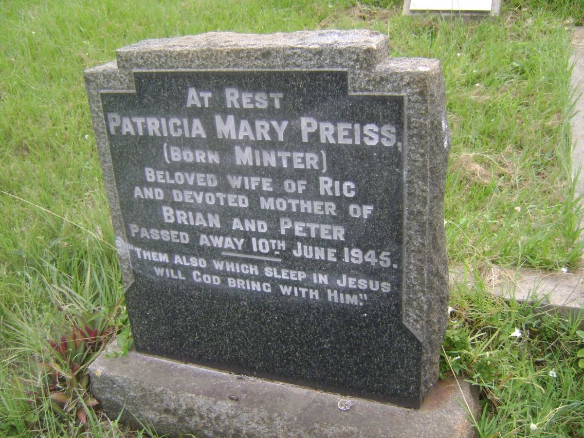 PREISS Patricia Mary nee MINTER -1945