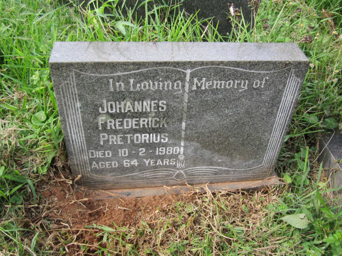 PRETORIUS Johannes Frederick -1980