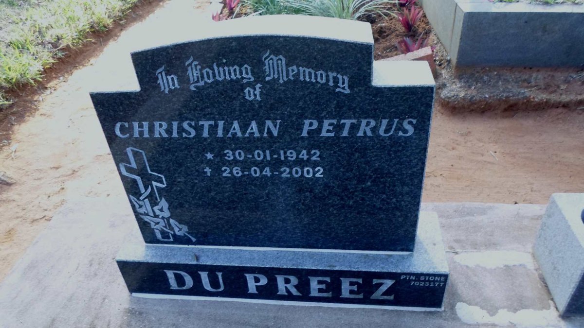 PREEZ Christiaan Petrus, du 1942-2002