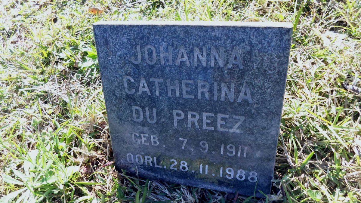 PREEZ Johanna Catherina, du 1911-1988