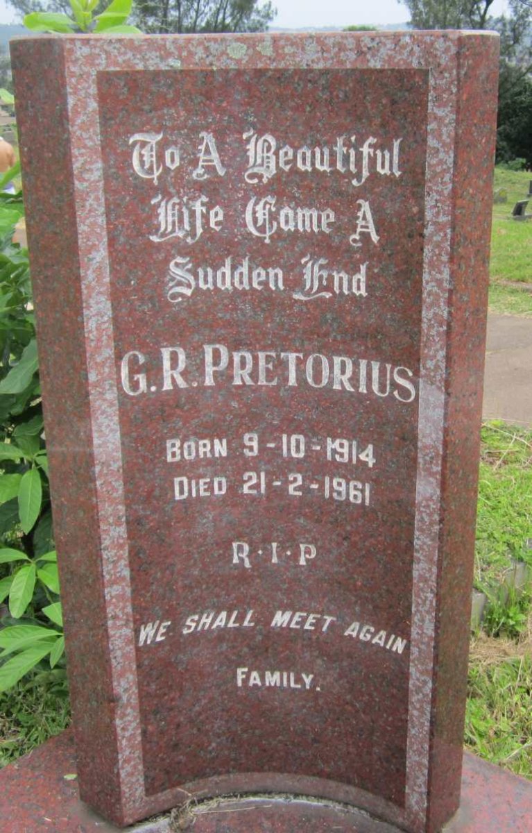 PRETORIUS G.R. 1914-1961