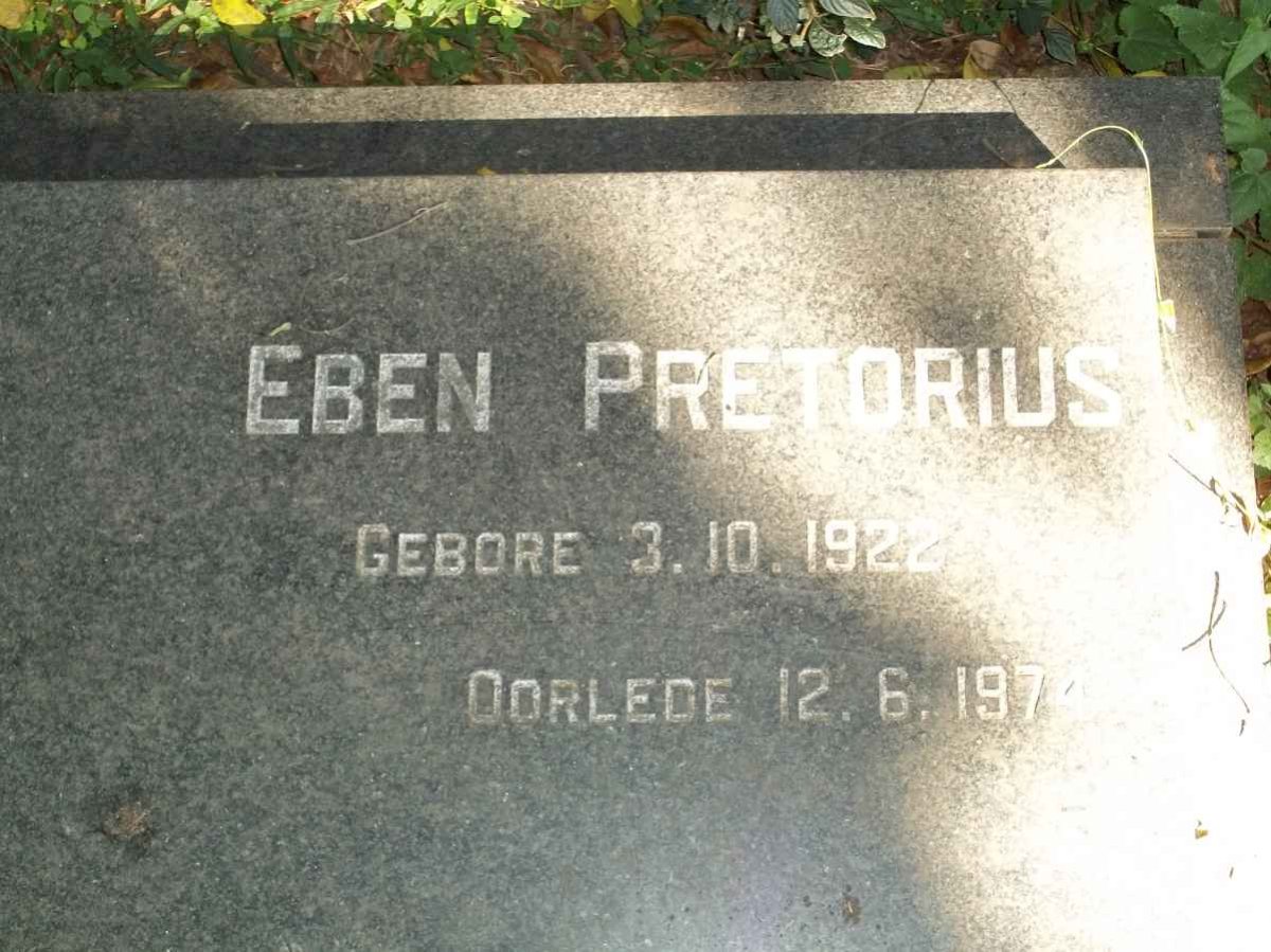 PRETORIUS Eben 1922-1974