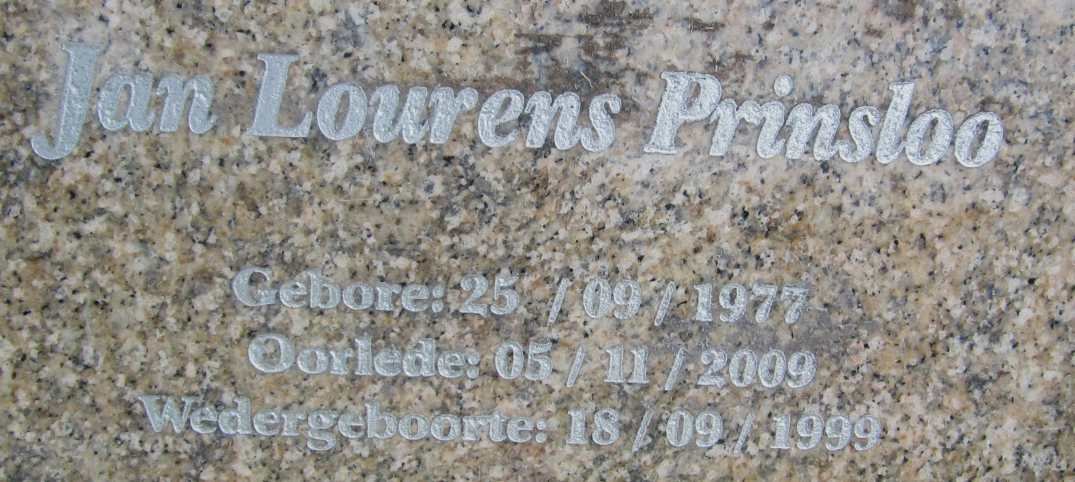 PRINSLOO Jan Lourens 1977-2009