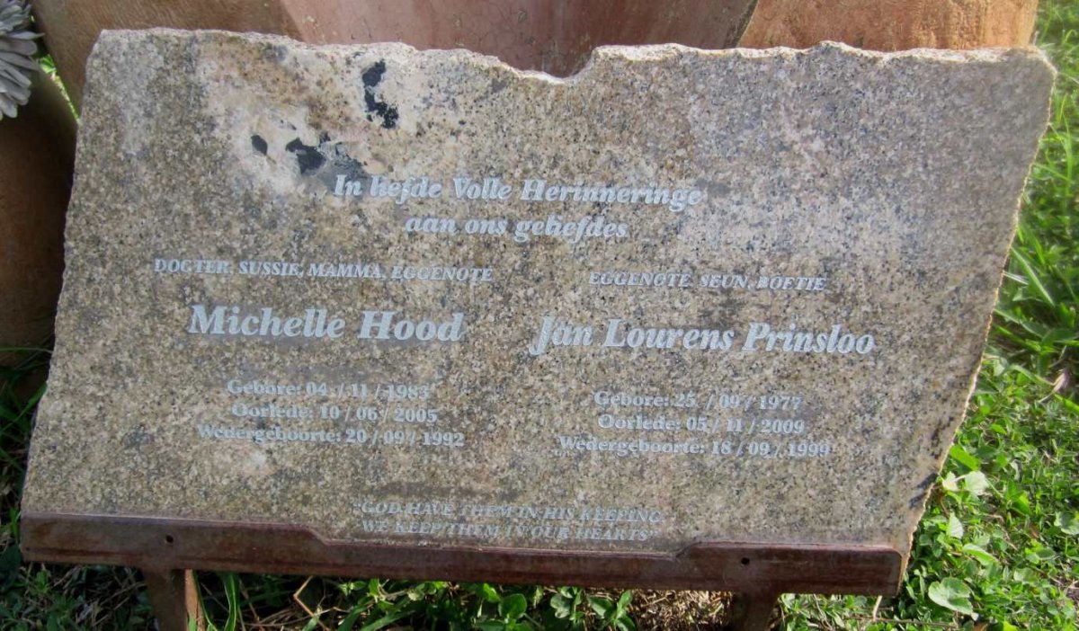 PRINSLOO Jan Lourens 1977-2009 &amp; Michelle HOOD 1983-2005
