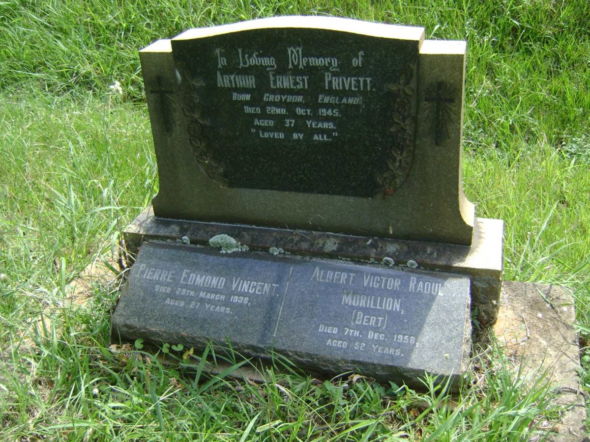 PRIVETT Arthur Ernest -1945 :: VINCENT Pierre Edmond -1938 :: MORILLION Albert Victor Raoul -1958