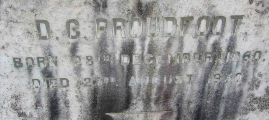 PROUDFOOT D.G. 1860-1930