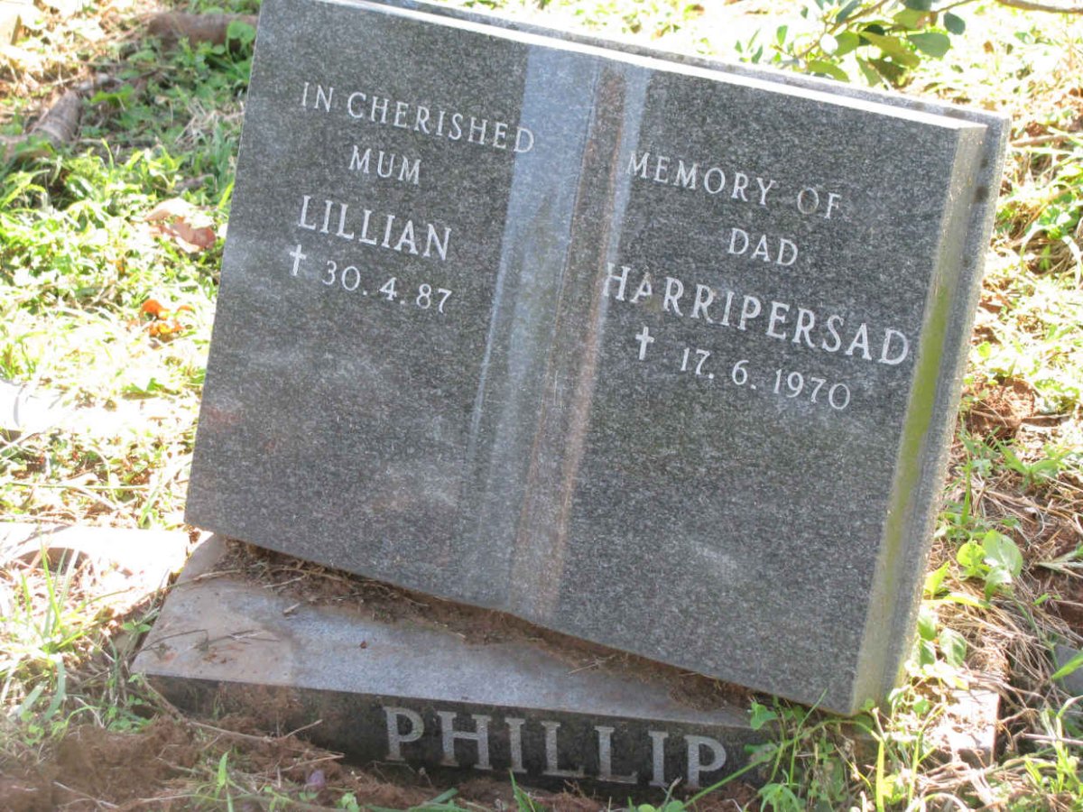 PHILLIP Harripersad -1970 &amp; Lillian -1987