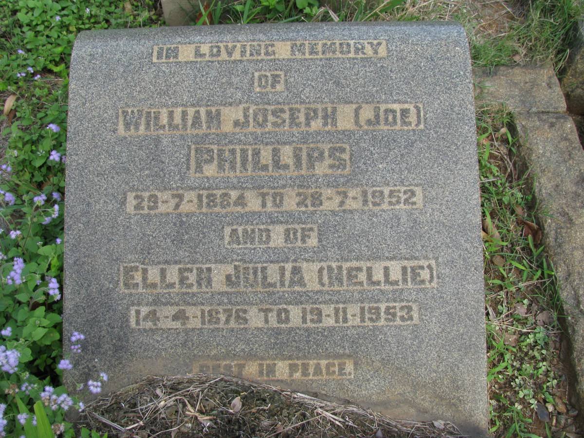 PHILLIPS William Joseph 1884-1952 &amp; Ellen Julia 1876-1953