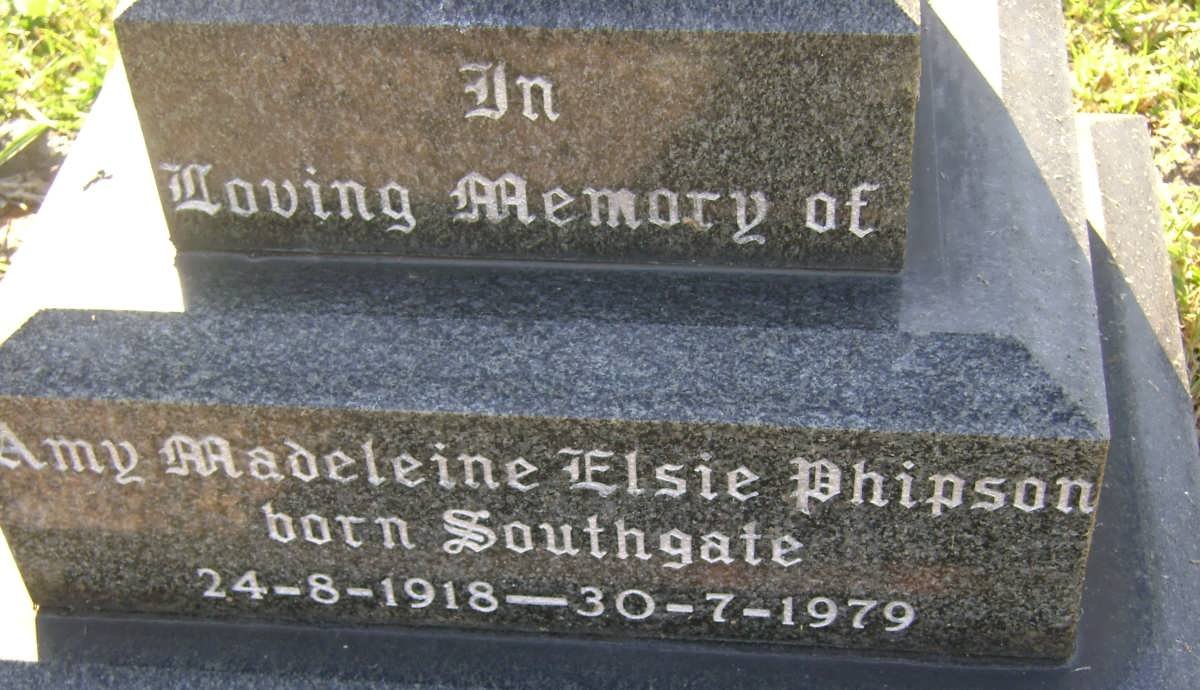 PHIPSON Amy Madeleine Elsie nee SOUTHGATE 1918-1979